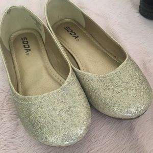 Glitter ballet flats